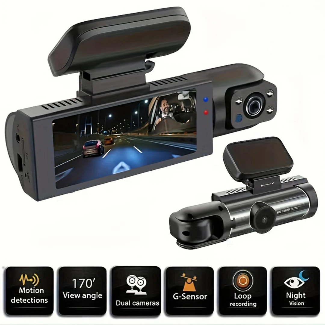 HD-Dashcam mit Doppelobjektiv