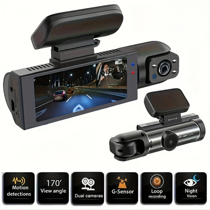 HD-Dashcam mit Doppelobjektiv